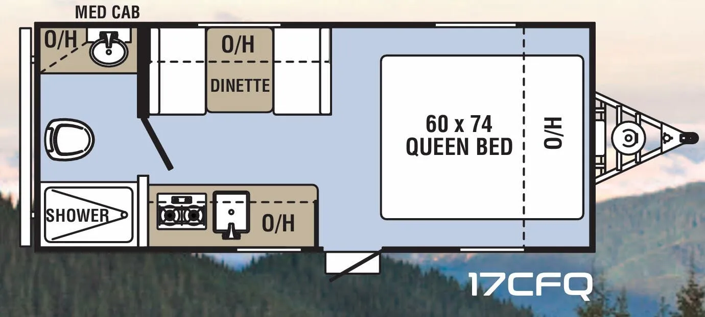 Coachmen Clipper Cadet 17CFQ floor plan