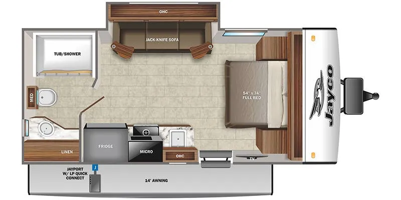 Jayco Jay Feather Micro 183FBS floor plan