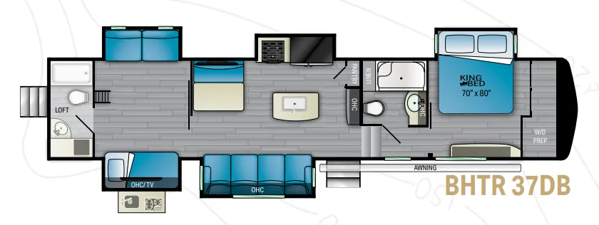 Heartland Bighorn Traveler 37DB floor plan