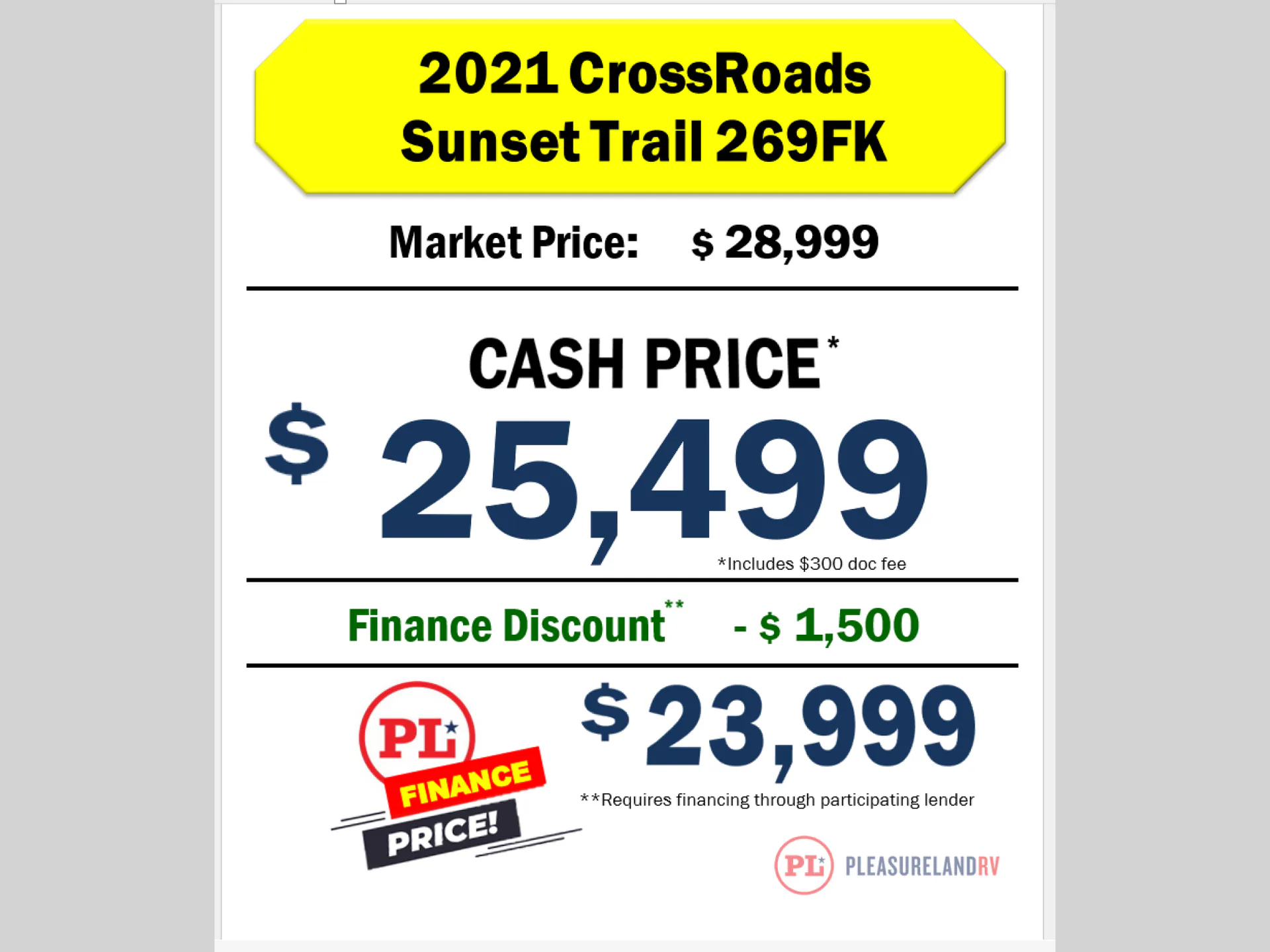 2021 CrossRoads Sunset Trail Super Lite SS269FK - Photo 3