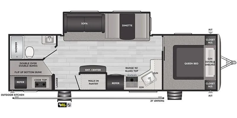 2022 Keystone Springdale 280BHWE floor plan