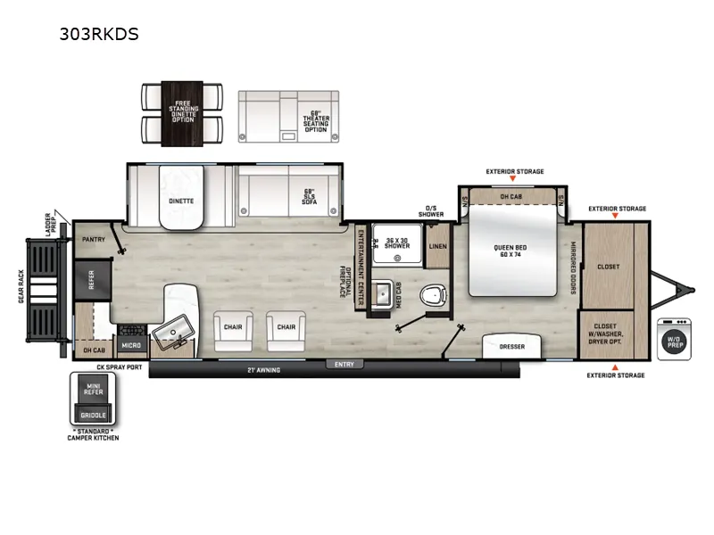2024 Coachmen Catalina Legacy 303RKDS floor plan