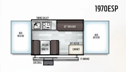 Forest River Rockwood Extreme Sports Package 1970ESP floor plan