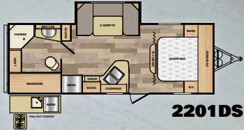Winnebago Minnie 2201DS floor plan
