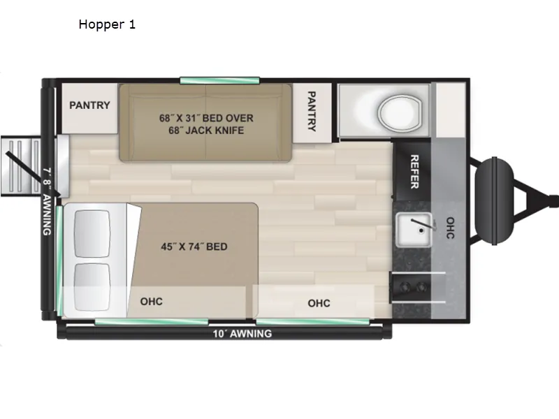2026 Modern Buggy RV Hopper 1 floor plan