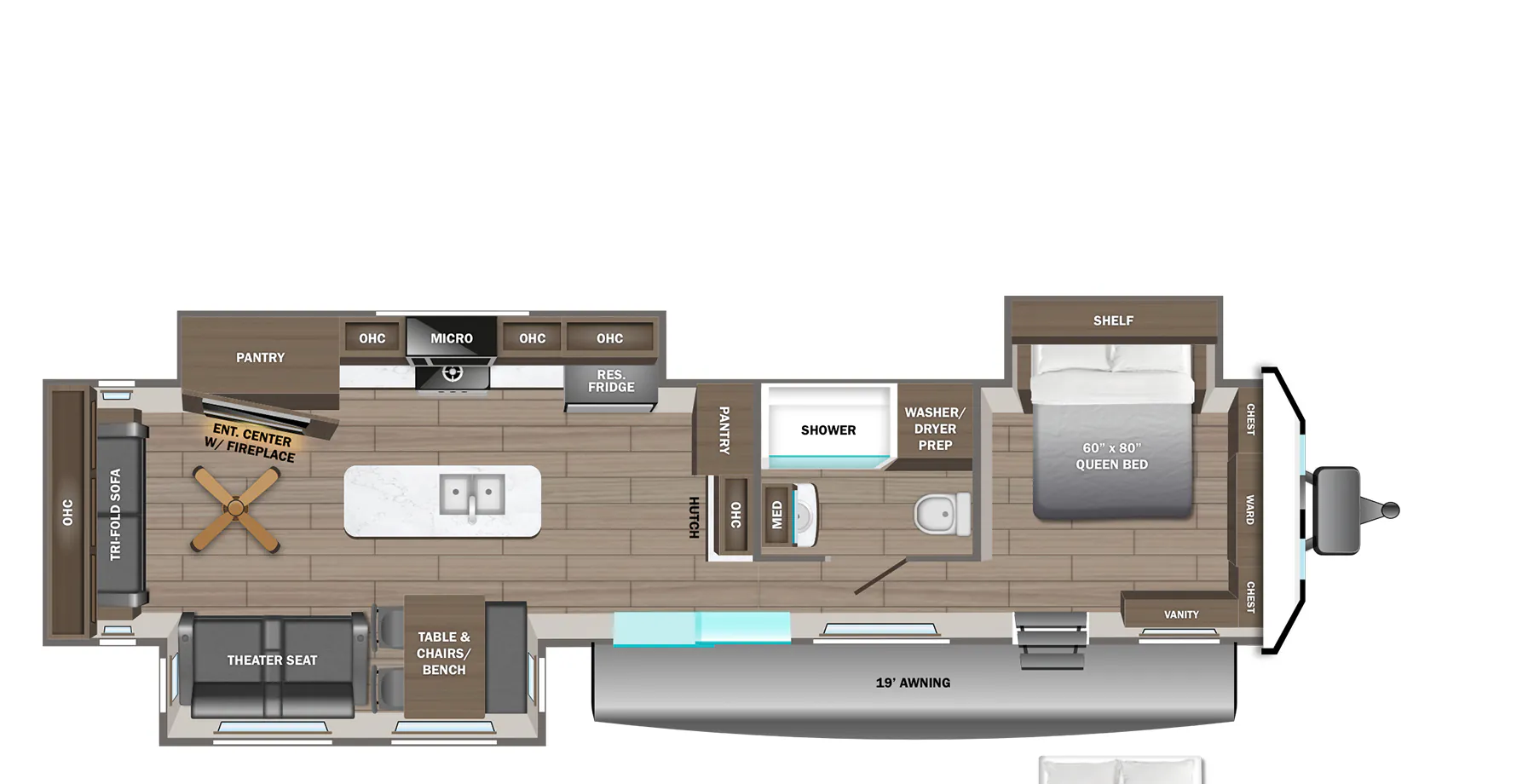 Jayco Jay Flight Bungalow 402RLTS floor plan