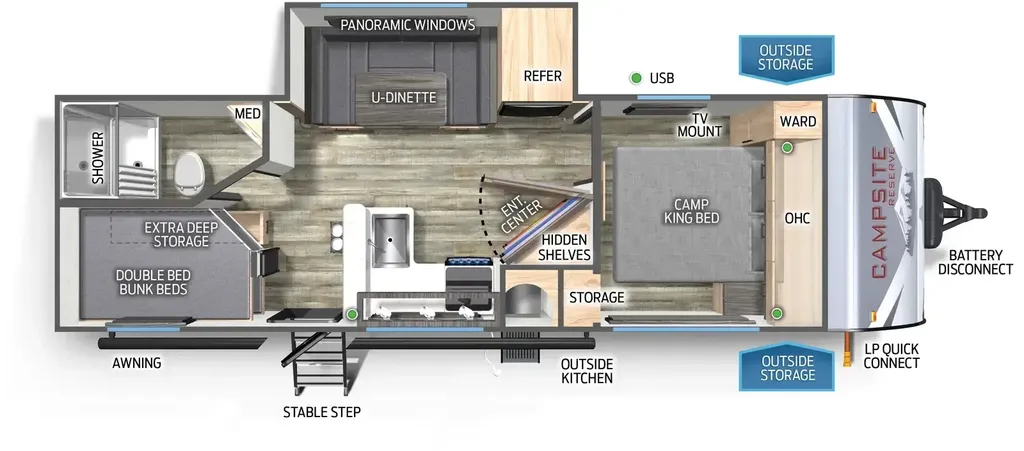 2025 Campsite Reserve 23LM floor plan