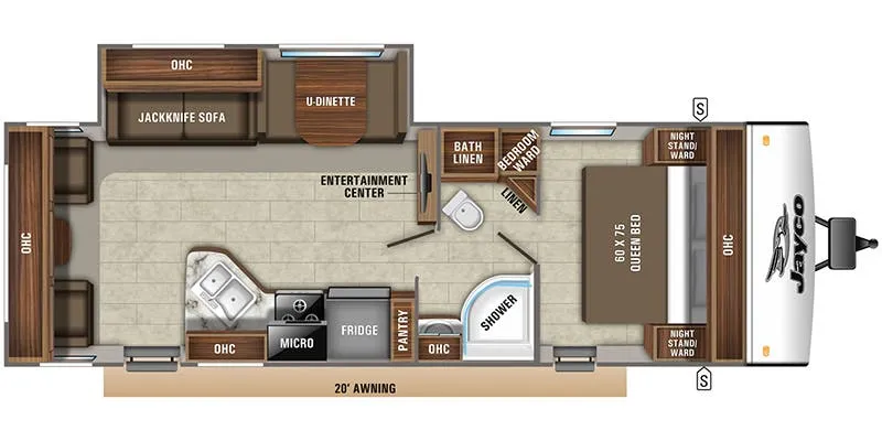 2021 Jayco Jay Feather 27RL - Floor plan
