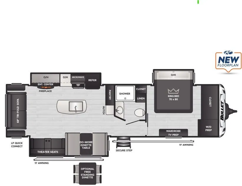Keystone Bullet Premium 310RES floor plan