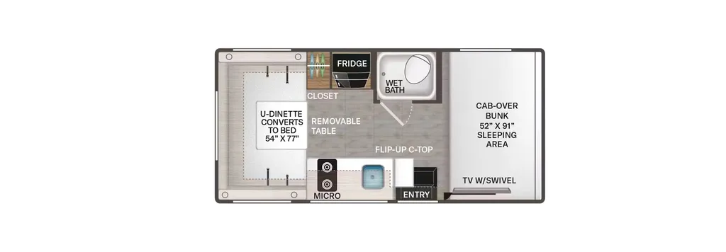 2026 Thor Motor Coach Quantum LC19 floor plan