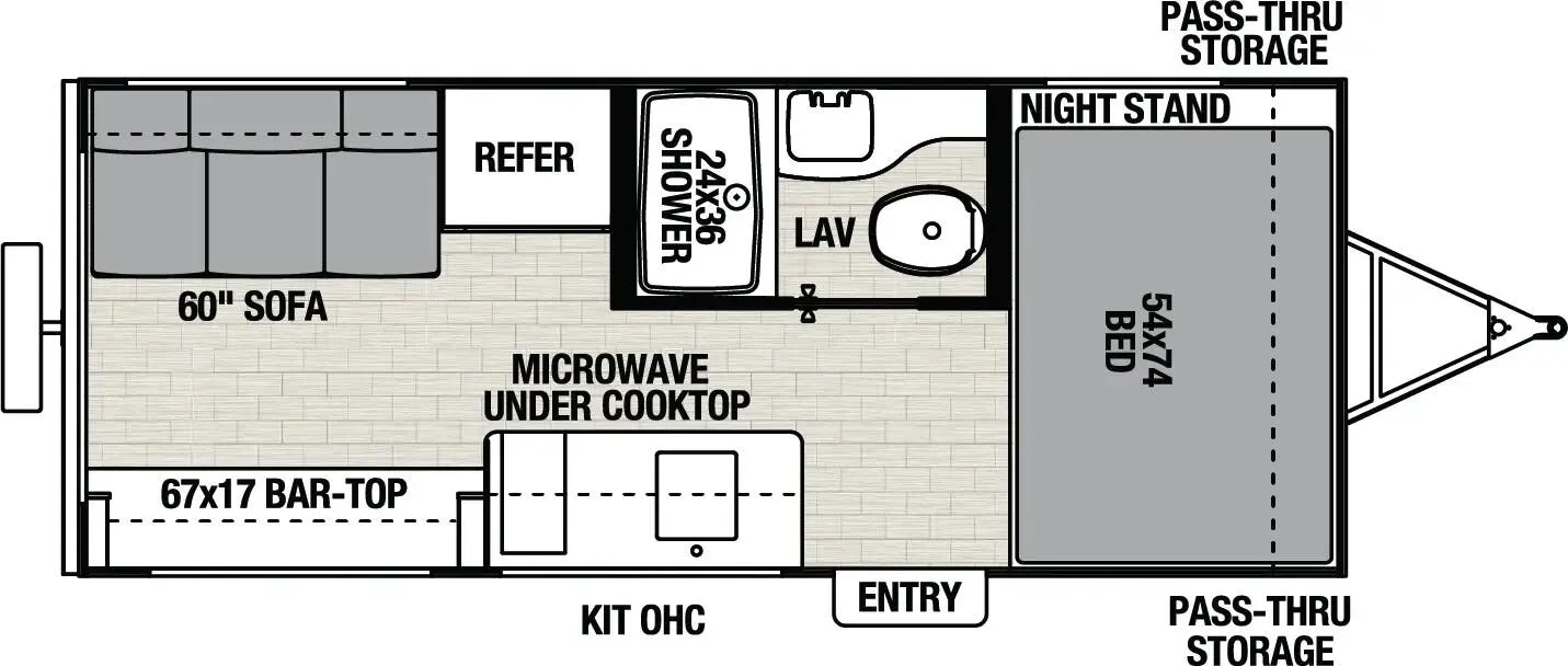Coachmen Northern Spirit Bijou 15RLB floor plan