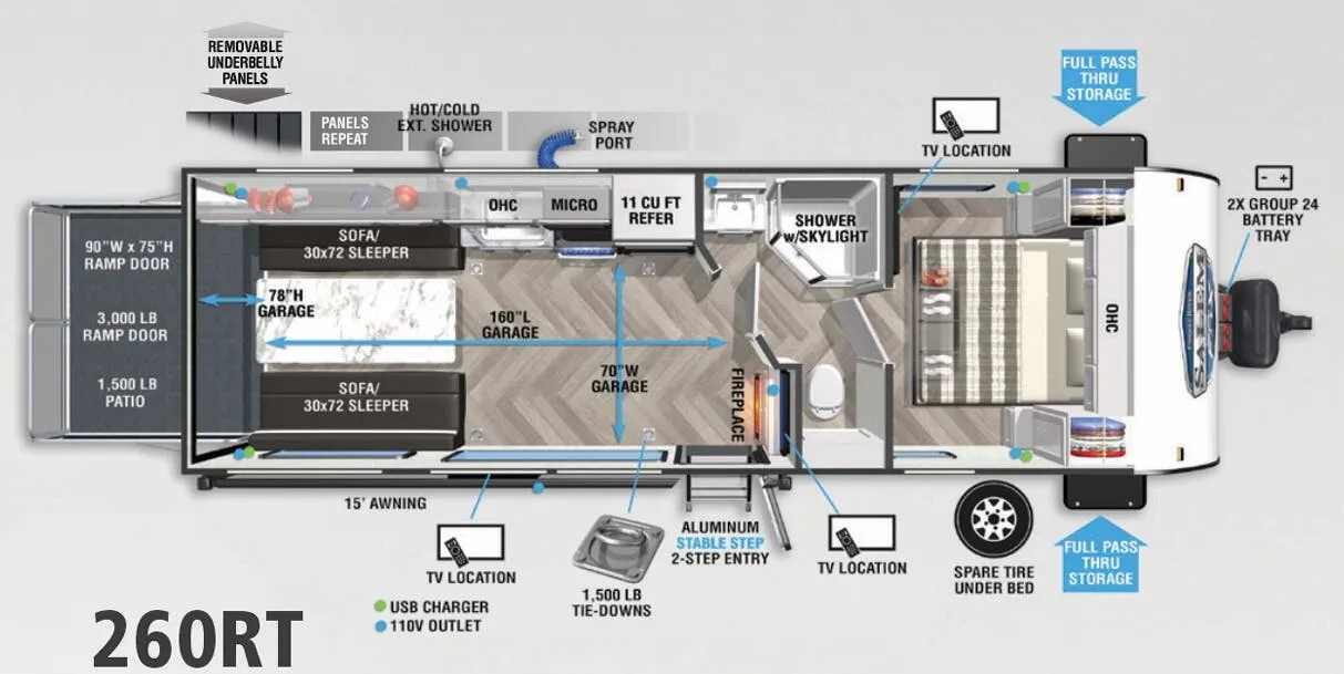 2022 Forest River Salem FSX 260RT - Floor plan