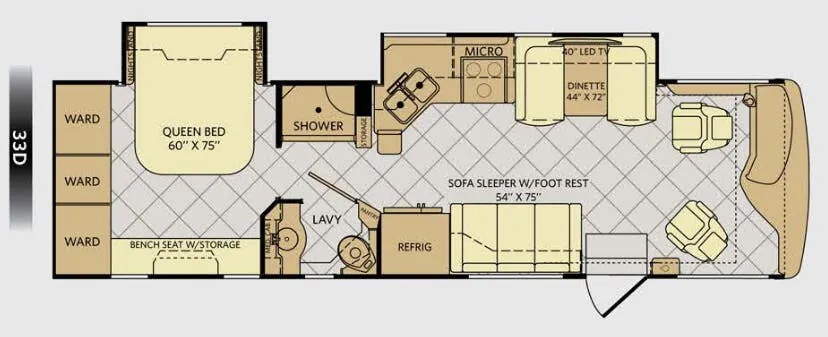 Fleetwood Excursion 33D floor plan