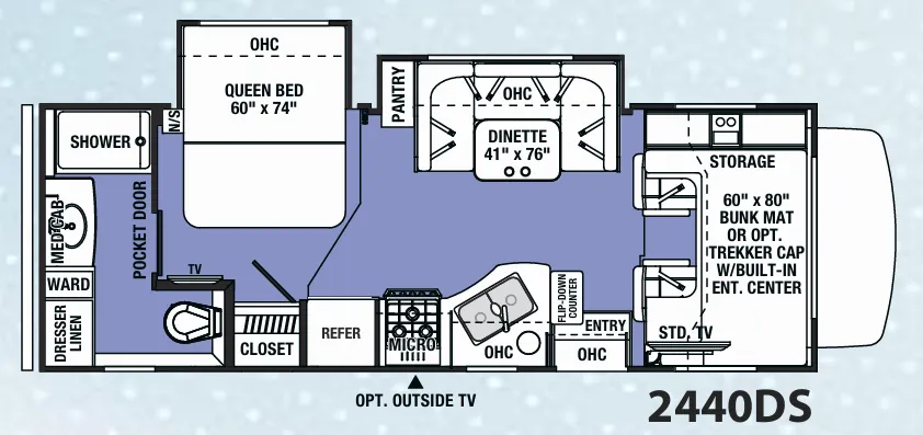 Forest River Sunseeker 2440DS floor plan