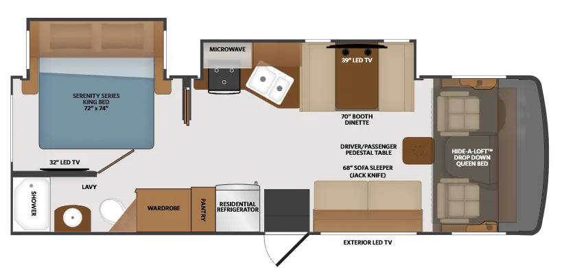 Fleetwood Flair 28A floor plan