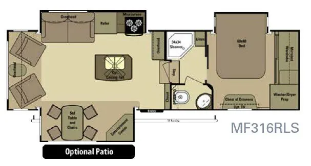Highland Ridge Mesa Ridge MF316RLS floor plan
