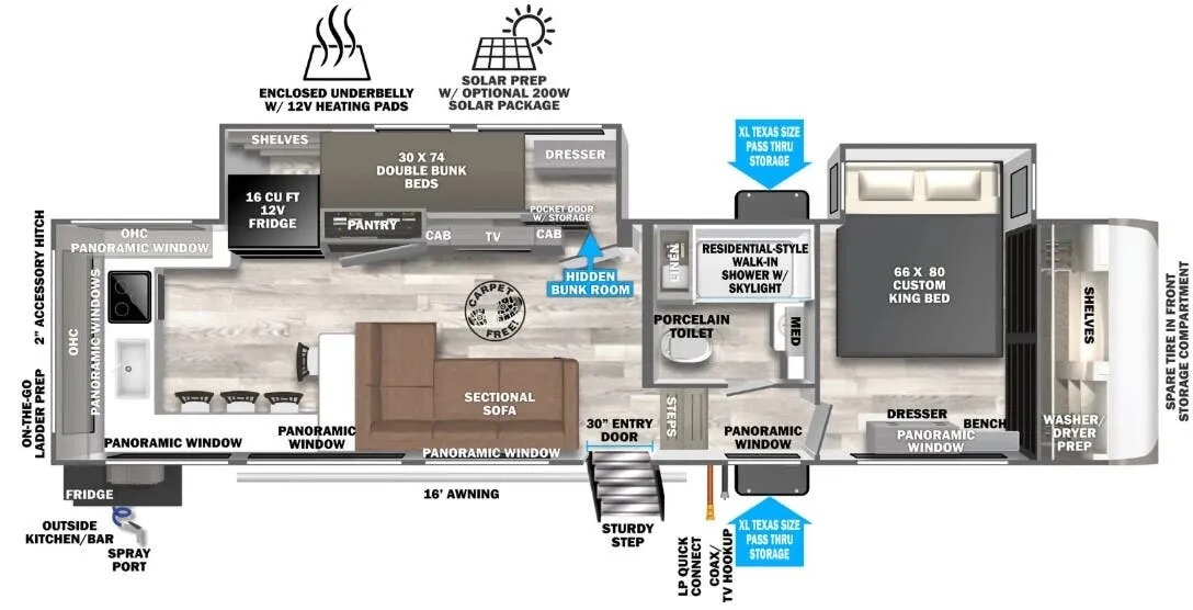 2024 Forest River Salem Hemisphere 320VIEW - Floor plan