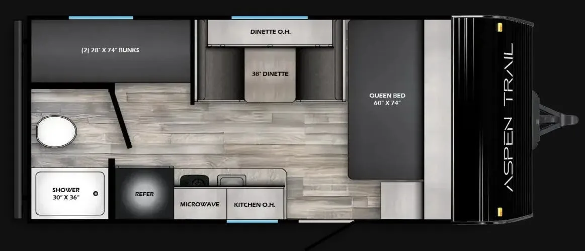 2026 Dutchmen Aspen Trail Mini 17BH - Floor plan