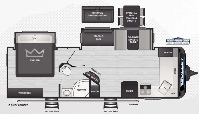 Keystone Bullet Premium 265FKS floor plan