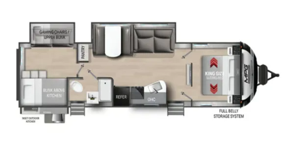 2023 Cruiser RV MPG 3100BH floor plan