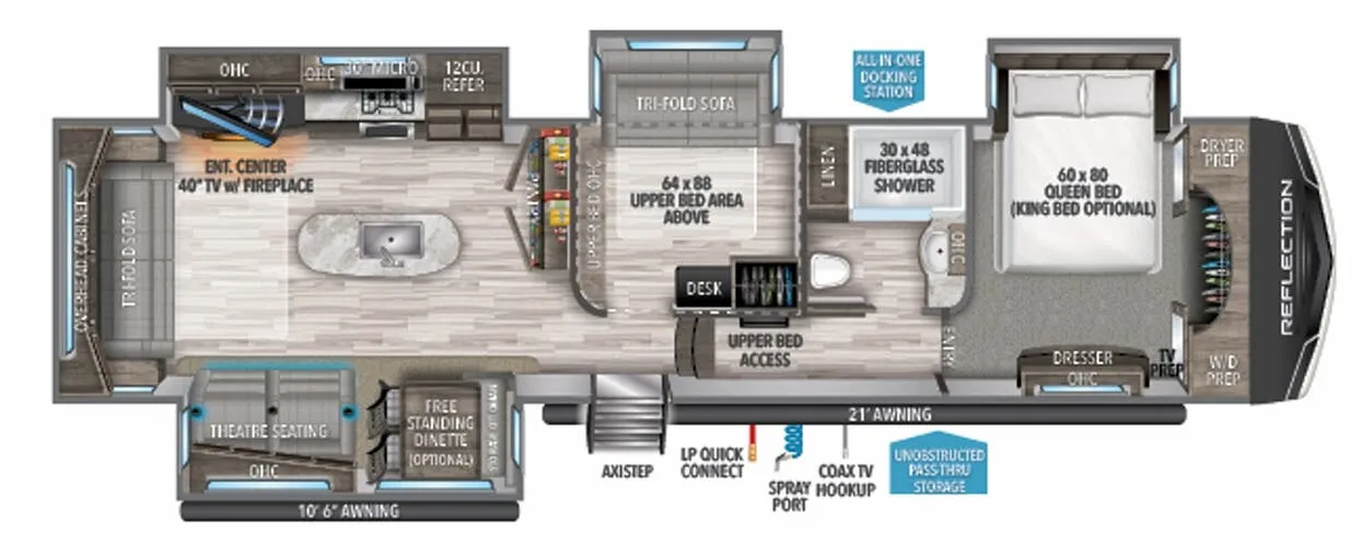 Grand Design Reflection 367BHS floor plan