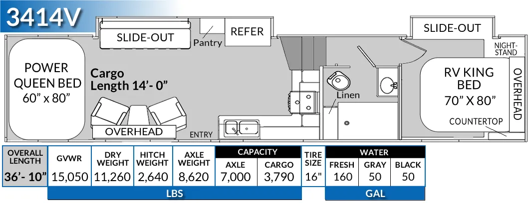 Genesis Supreme Vortex 3414V floor plan