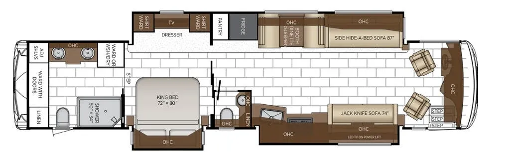 Newmar Ventana 4369 floor plan