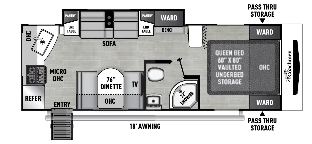 Coachmen Freedom Express Ultra Lite 246RKS floor plan