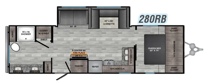 CrossRoads Zinger 280RB floor plan