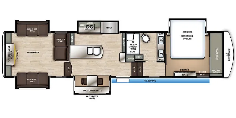 Forest River RiverStone 37MRE floor plan