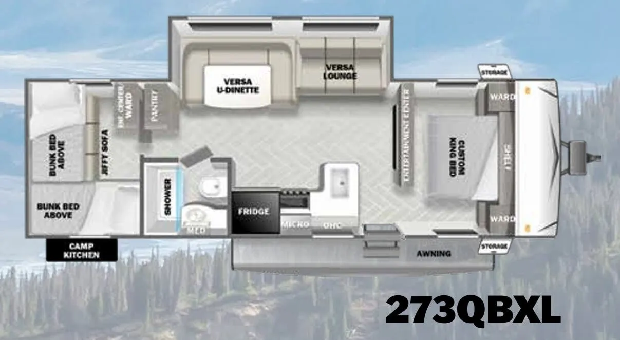 2023 Forest River Salem Cruise Lite 273QBXL - Floor plan