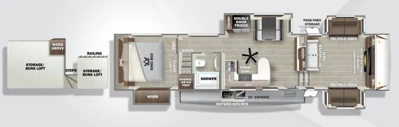 Forest River Sabre 37FLL floor plan