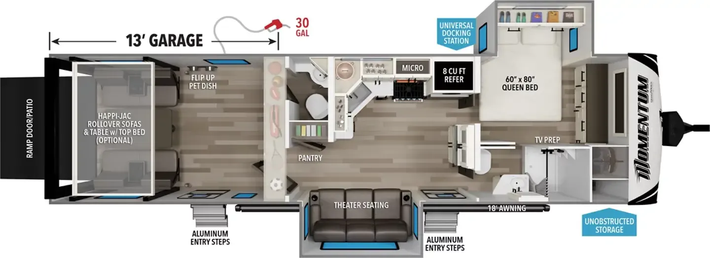 Grand Design Momentum G-Class 31G floor plan