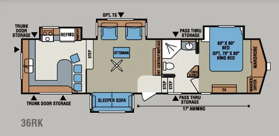 K-Z Venom 36RK floor plan