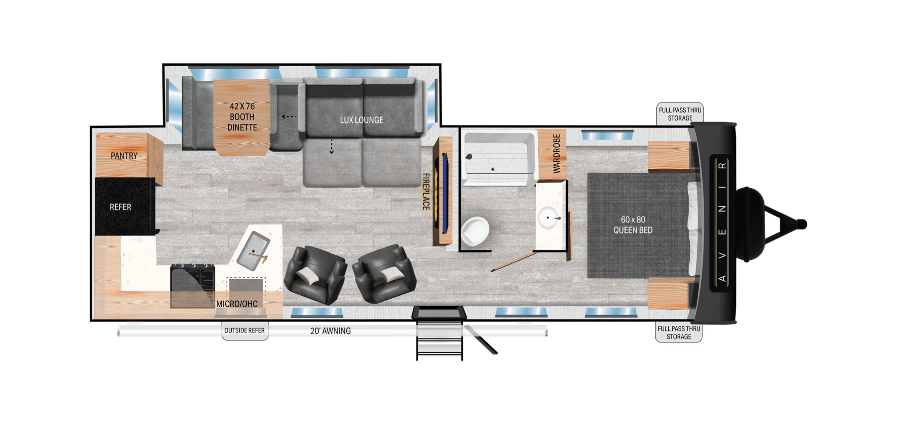 Cruiser RV Avenir 29RK floor plan