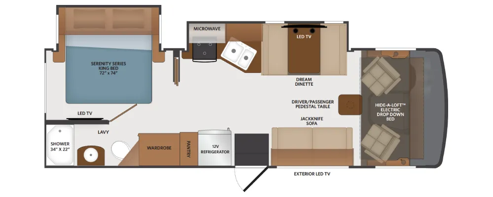Fleetwood Flair 28A floor plan