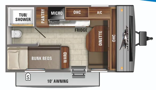 Jayco Jay Flight SLX 7 154BH floor plan