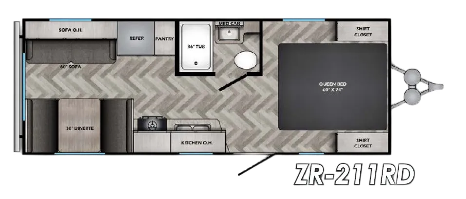 CrossRoads Zinger Lite 211RD floor plan