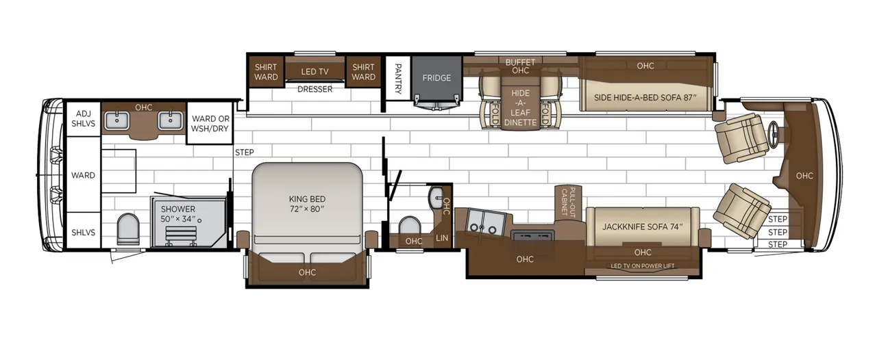 Newmar Dutch Star 4369 floor plan