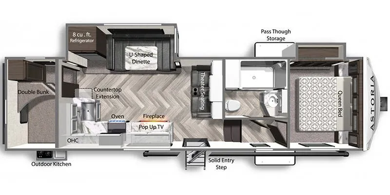 Dutchmen Astoria 1500 2943BHF floor plan