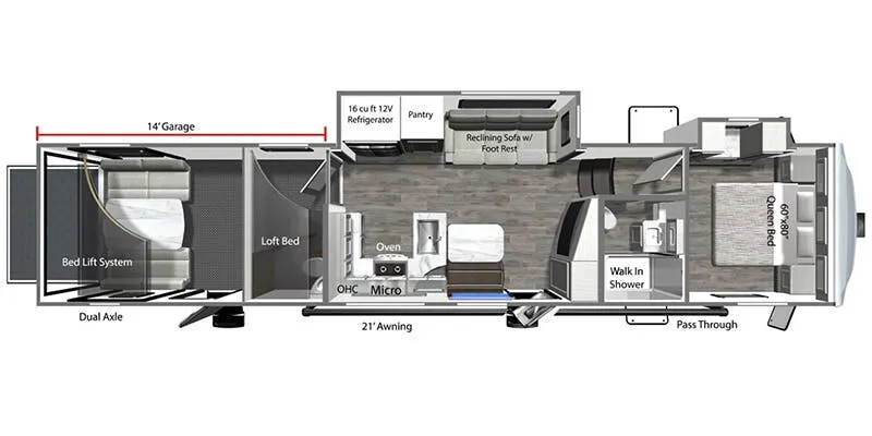2026 Dutchmen Voltage V-Series 3800 - Floor plan