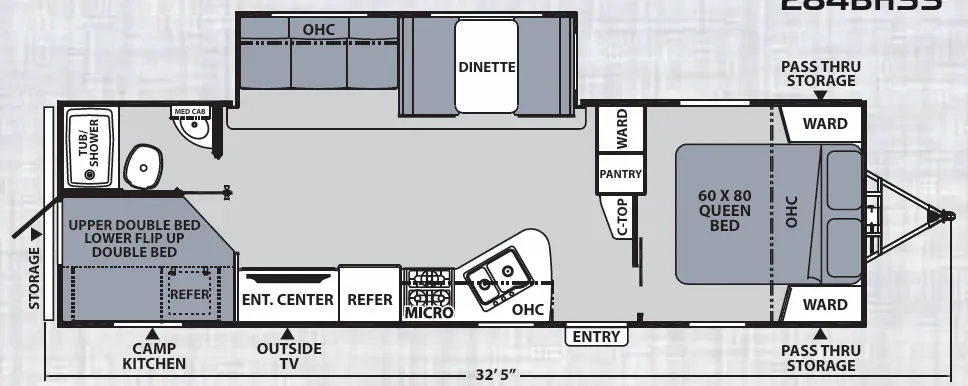 Coachmen Apex Ultra-Lite 287BHSS floor plan