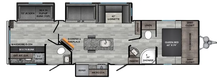 CrossRoads Zinger 331BH floor plan