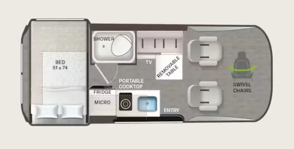 Thor Motor Coach Freedom Eddie Bauer Van 19EB floor plan