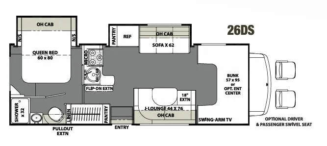 Coachmen Freelander Premier 26DS floor plan