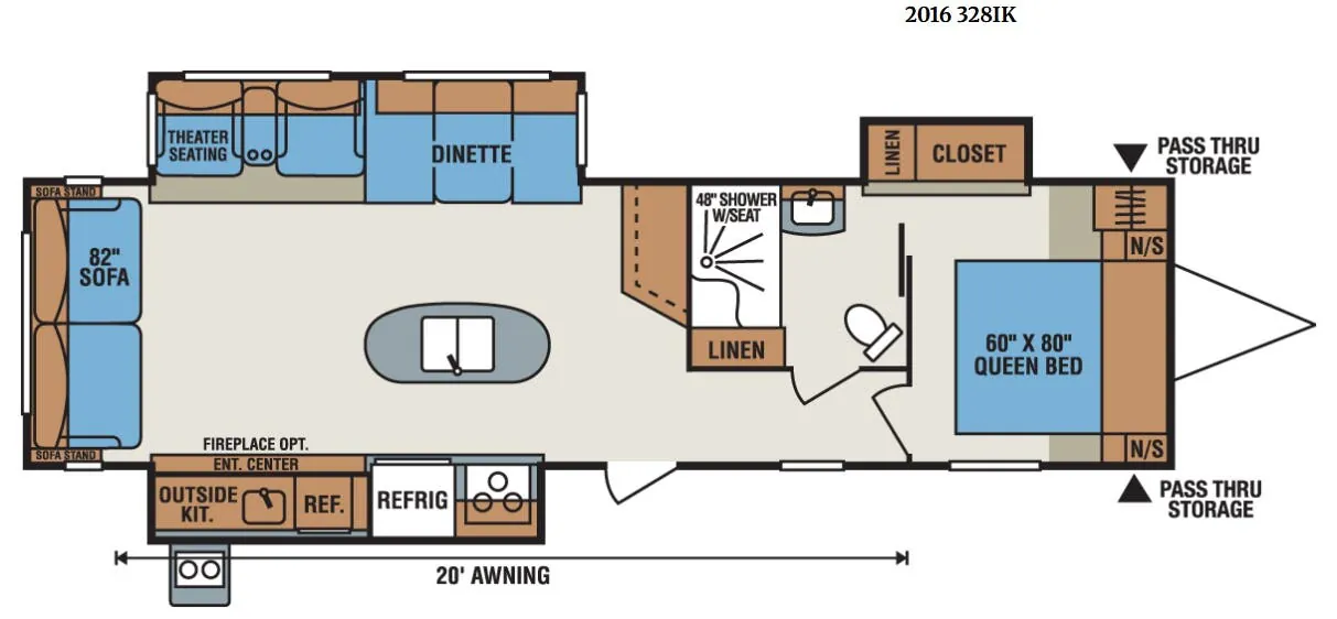 K-Z Spree 328IK floor plan