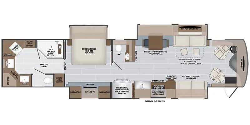Holiday Rambler Armada 44LE floor plan