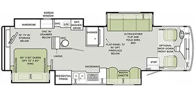 2023 Tiffin Open Road Allegro 34 PA floor plan