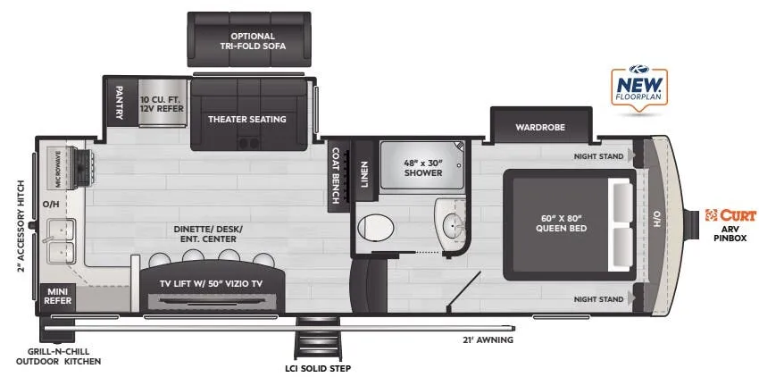 Keystone Arcadia Super Lite 246SLRK floor plan