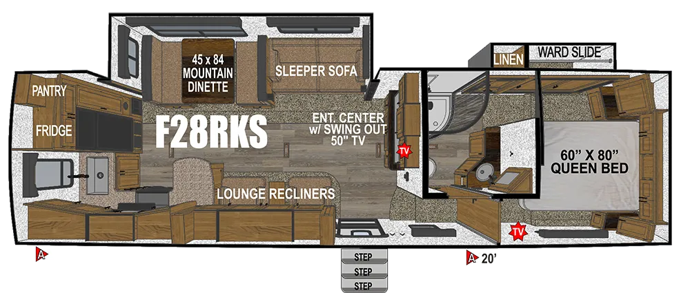 2026 Outdoors Rv GLACIER PEAK 28RKS floor plan